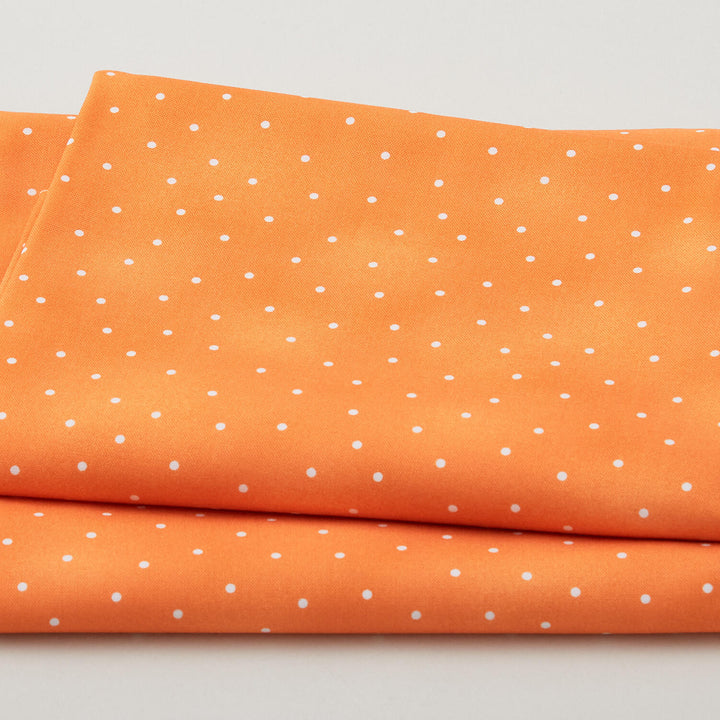 Fabric Market Favorites - Orange White Dots 2 Yard Cut