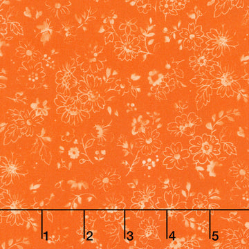 Fabric Market Favorites - Sienna Line Drawn Flowers 2 Yard Cut