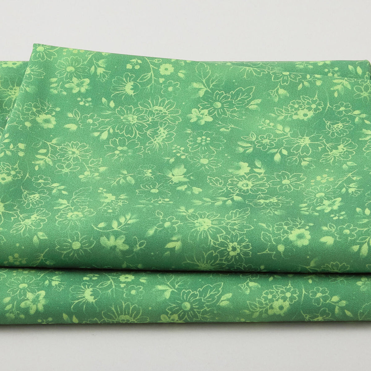 Fabric Market Favorites - Zucchini Line Drawn Flowers 2 Yard Cut