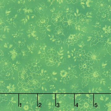 Fabric Market Favorites - Zucchini Line Drawn Flowers 2 Yard Cut