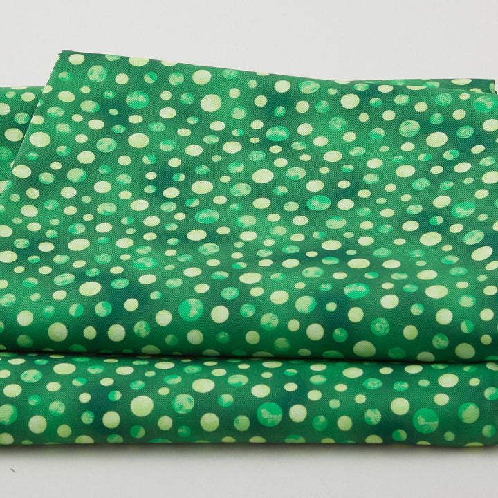 Fabric Market Favorites - Emerald Textured Dots 2 Yard Cut