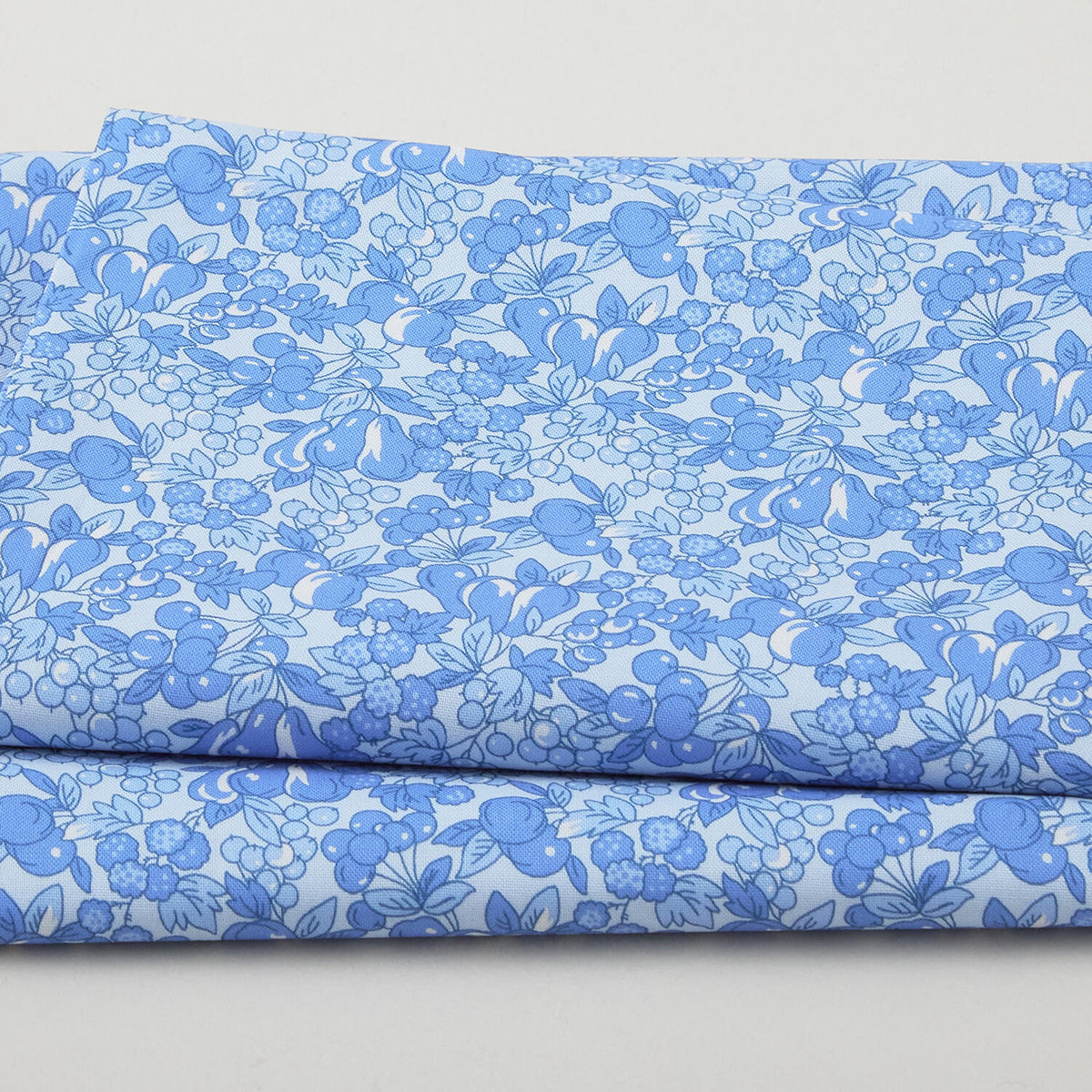 Fabric Market Favorites - Blue Yonder Fruits & Leaves 2 Yard Cut