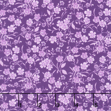 Fabric Market Favorites - Crocus Swirly Leaf Flower 2 Yard Cut
