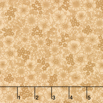 Fabric Market Favorites - Hazelnut Packed Floral 2 Yard Cut