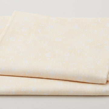 Fabric Market Favorites - Vanilla Line Drawn Flowers 2 Yard Cut