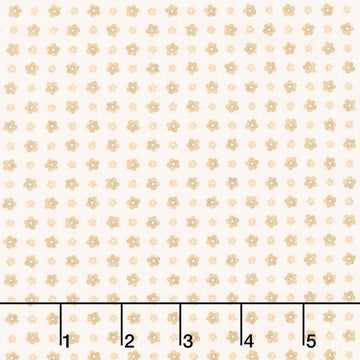 Fabric Market Favorites - Natural Flower Grid 2 Yard Cut