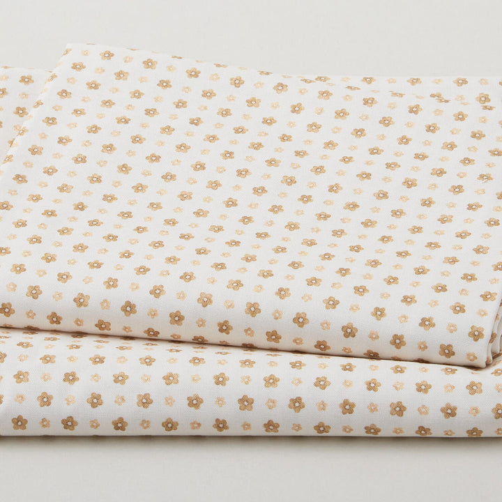 Fabric Market Favorites - Natural Flower Grid 2 Yard Cut