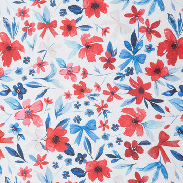 Petal Parade - White Mixed Floral 2 Yard Cut