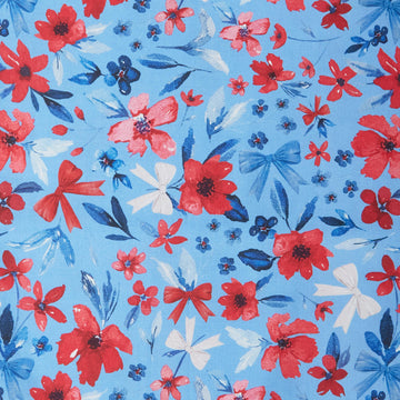 Petal Parade - Blue Mixed Floral 2 Yard Cut