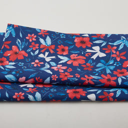 Petal Parade - Navy Mixed Floral 2 Yard Cut