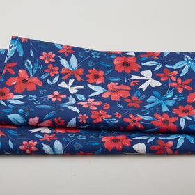 Petal Parade - Navy Mixed Floral 2 Yard Cut
