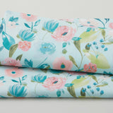 Watercolor Blooms - Teal Medium Floral 2 Yard Cut