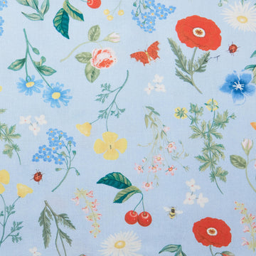 Enchanted Garden - Blue Tossed Florals 2 Yard Cut
