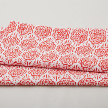 Scarlet Stitch - White Medallions 2 Yard Cut