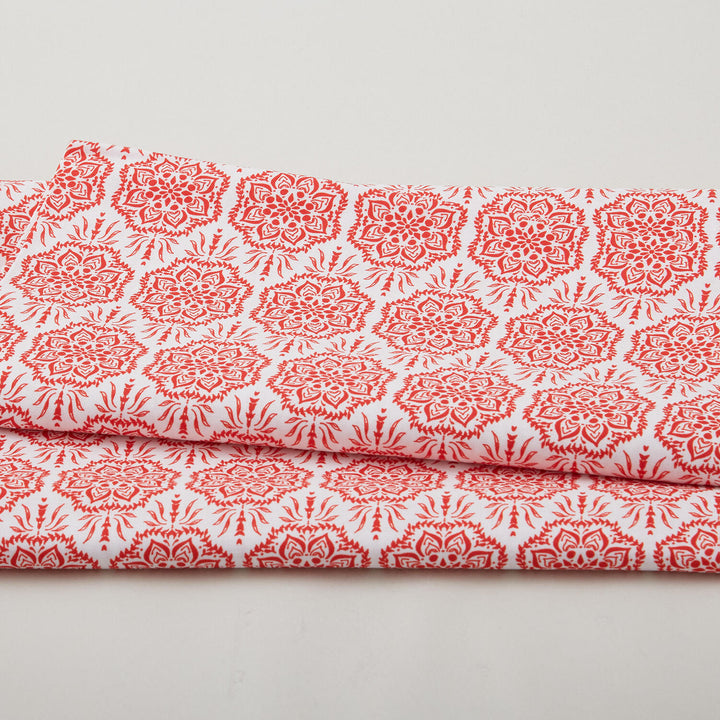 Scarlet Stitch - White Medallions 2 Yard Cut