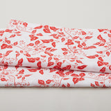 Scarlet Stitch - White Leaves 2 Yard Cut