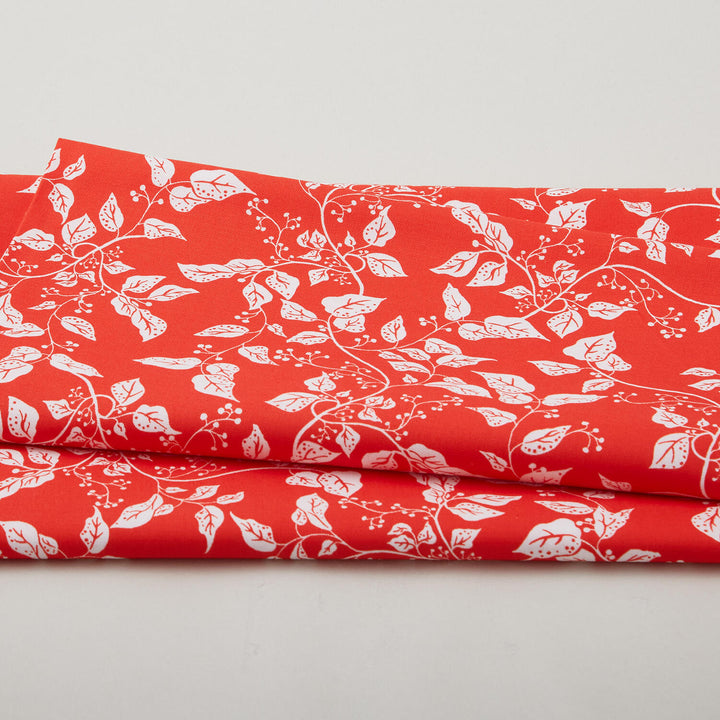 Scarlet Stitch - Red Leaves 2 Yard Cut