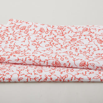 Scarlet Stitch - White Vines 2 Yard Cut