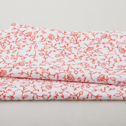 Scarlet Stitch - White Vines 2 Yard Cut
