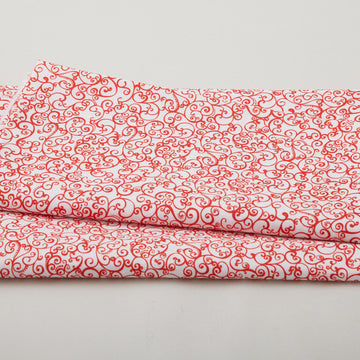 Scarlet Stitch - White Swirls 2 Yard Cut