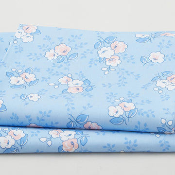 Blast from the Past Favorites - Blue Tossed Florals 2 Yard Cut