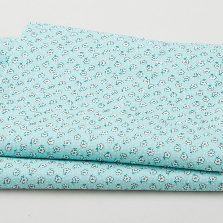 Blast from the Past Favorites - Aloe Tiny Florals 2 Yard Cut
