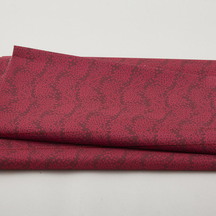 Sunflower Song - Wineberry Wavy Stripe 2 Yard Cut
