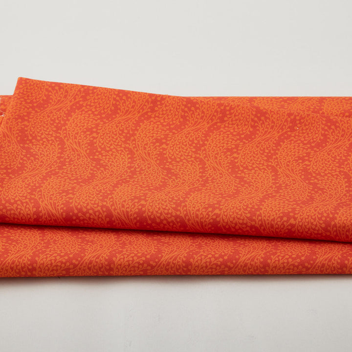 Sunflower Song - Orange Spice Wavy Stripe 2 Yard Cut