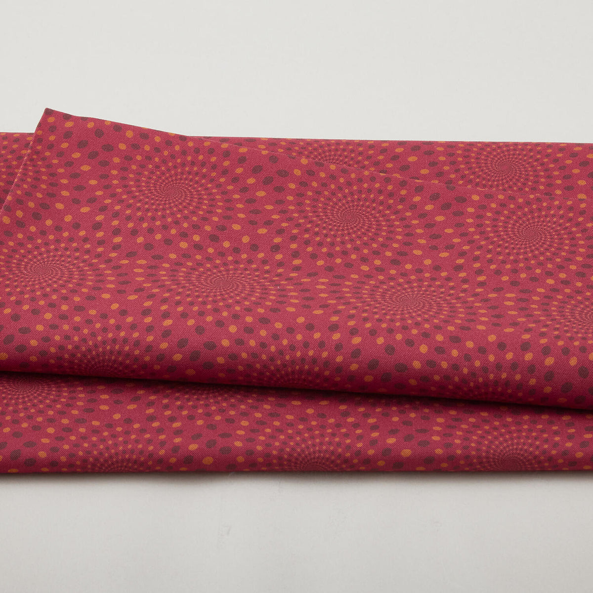 Sunflower Song - Wineberry Dotted Spiral 2 Yard Cut