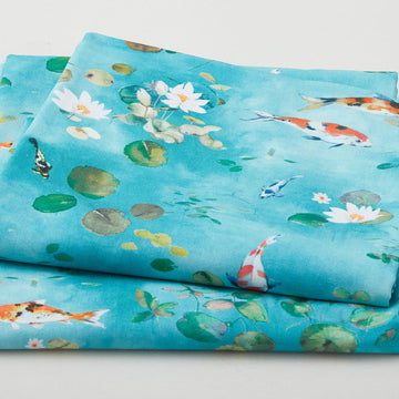 Lotus and Koi Favorites - Koi Aqua 2 Yard Cut