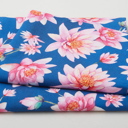 Lotus and Koi Favorites - Lotus Blue 2 Yard Cut