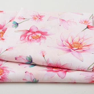 Lotus and Koi Favorites - Lotus Pink 2 Yard Cut