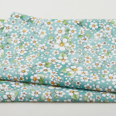 Strawberry Season Favorites - Flowers Seafoam 2 Yard Cut