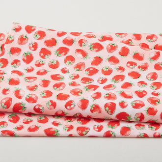 Strawberry Season Favorites - Small Strawberries Camellia 2 Yard Cut
