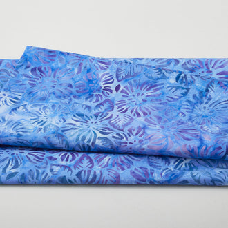 Artisan Batiks - Garden Style Favorites Periwinkle Flowers 2 Yard Cut