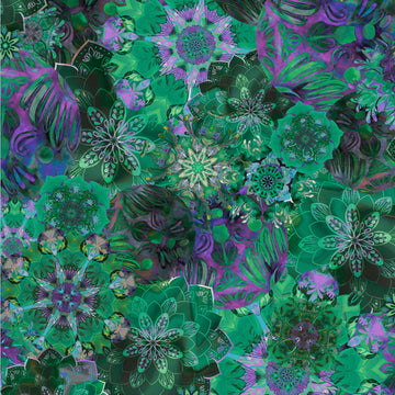 Giverny Favorites - Green Medallion 2 Yard Cut