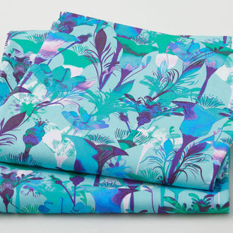 Giverny Favorites - Aqua Flowers 2 Yard Cut