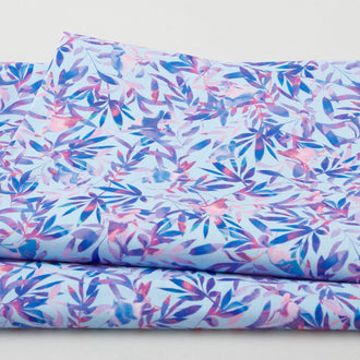 Giverny Favorites - Aqua Leaves 2 Yard Cut