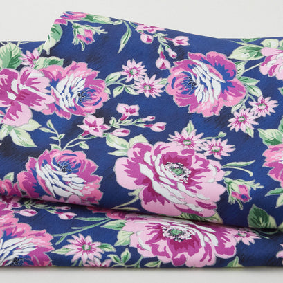Decadent Blossoms Favorites - Navy Floral 2 Yard Cut