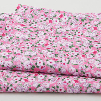 Decadent Blossoms Favorites - Small Pink Flowers 2 Yard Cut