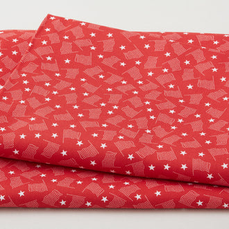 Vintage Valor Favorites - Crimson Flags 2 Yard Cut