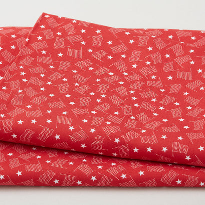 Vintage Valor Favorites - Crimson Flags 2 Yard Cut