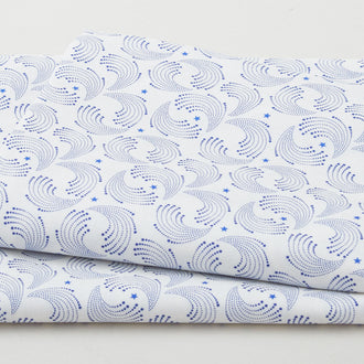 Vintage Valor Favorites - Blue Swirls 2 Yard Cut