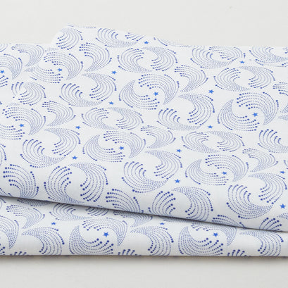 Vintage Valor Favorites - Blue Swirls 2 Yard Cut