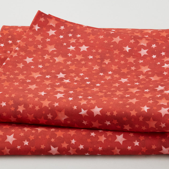 Stars of Liberty - Scarlet Stars 108" Wide 3 Yard Cut