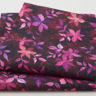 Dreaming of Flowers Favorites - Plum Leaves 2 Yard Cut