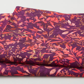 Dreaming of Flowers Favorites - Magenta Leaves 2 Yard Cut