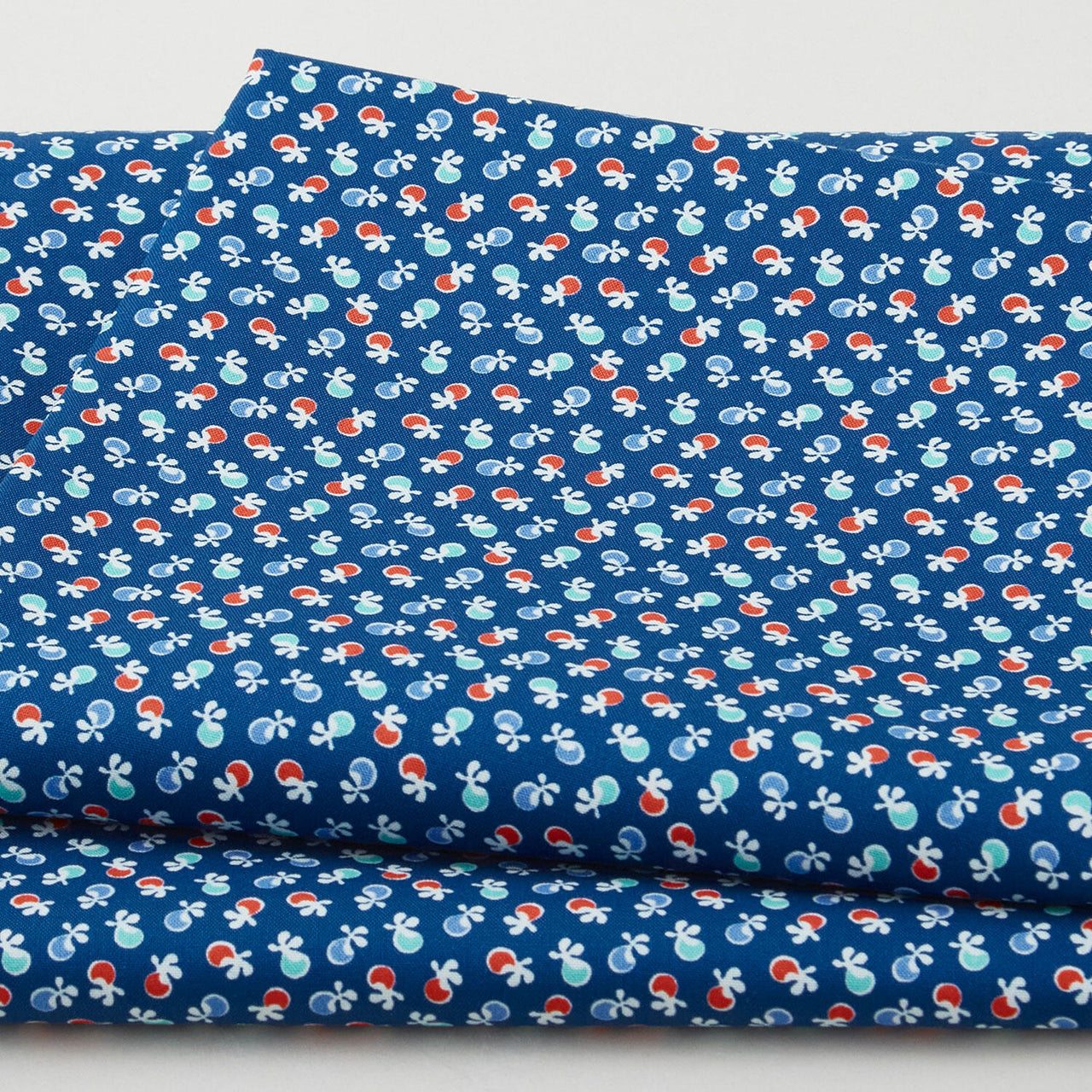 Picnics and Parades Favorites - Indigo Flowers 2 Yard Cut