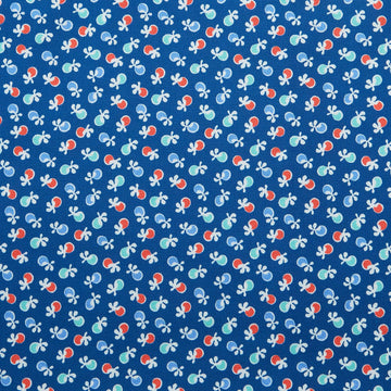 Picnics and Parades Favorites - Indigo Flowers 2 Yard Cut