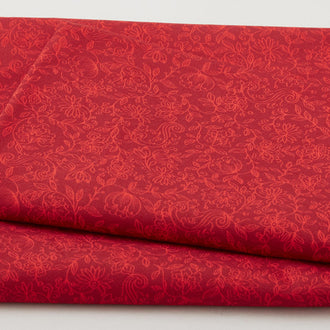 Ruby Fern Favorites - Crimson Flowers 2 Yard Cut
